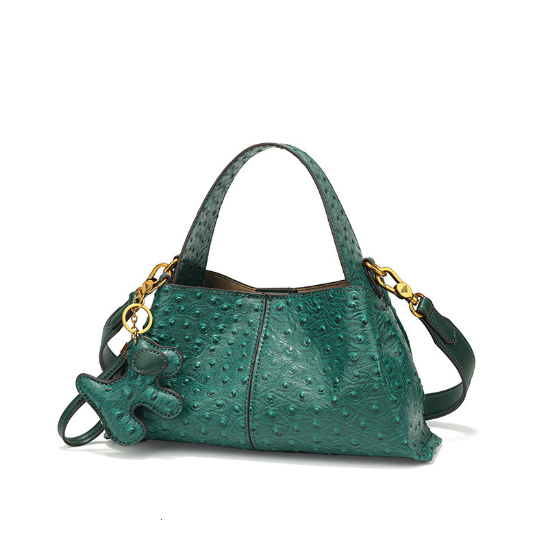 Free Shipping High-end Niche Ostrich Luxury Grain Handbag For Designer Bags Women New Fashionable Cross-border Versatile Shoulder And Crossbody Bag