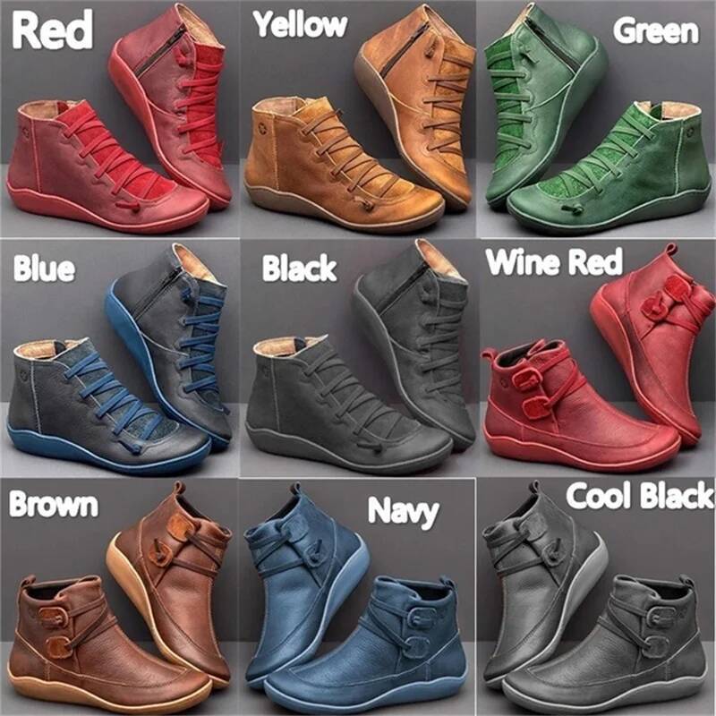 Ddmyoutdoor New Autumn And Winter Shoes Fat British Wind Retro Boots High Quality PU Waterproof Warm Women S Booties Mujer Botas Outdoor