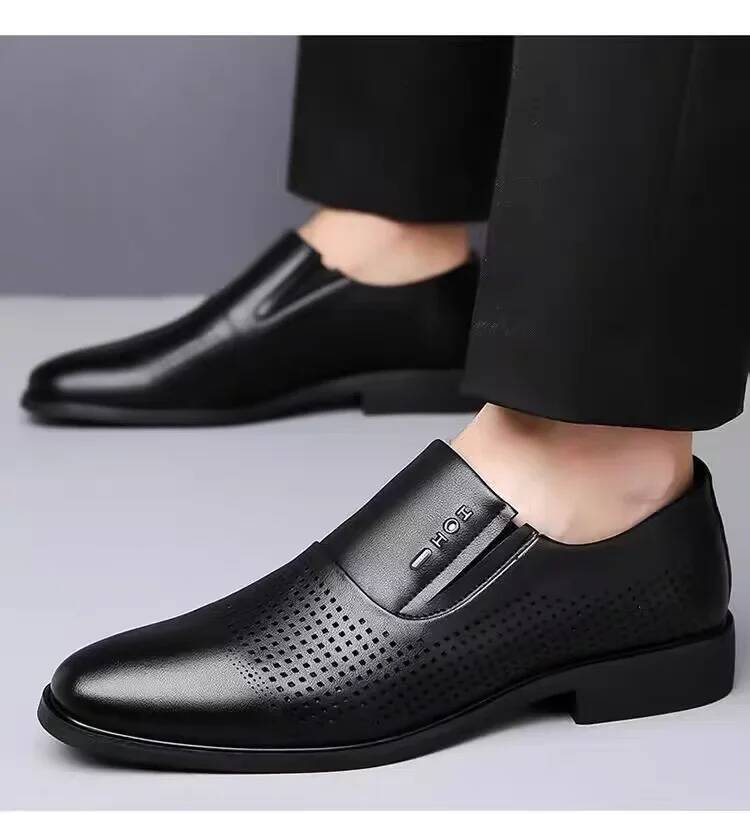 Ddmyoutdoor Business Formal White Inner Height Increasing Men Shoes Leather Slip On Outdoor Shoes