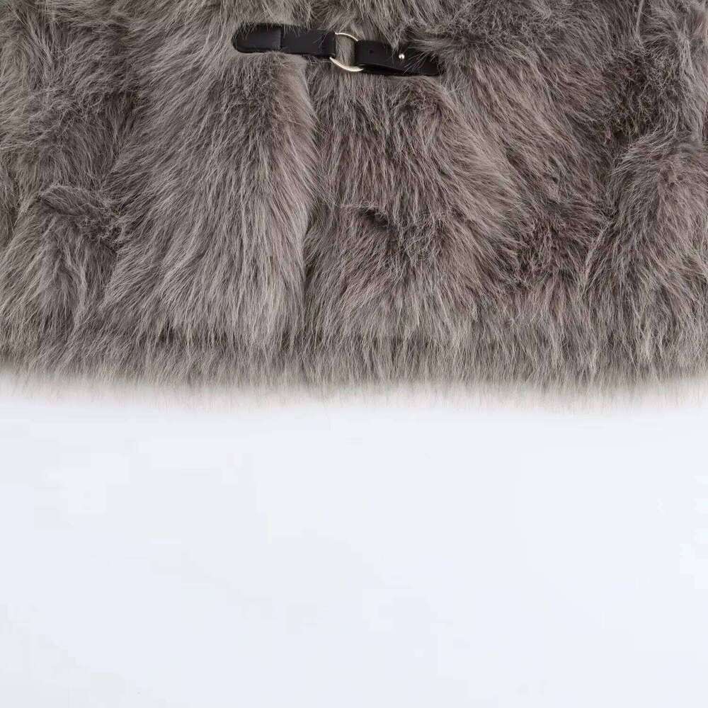 DEEABAE European And American Style Autumn New Women's Loose Casual Long Sleeved Artificial Fur Effect Short Coat
