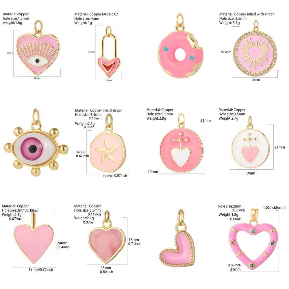 Cute Hearts Starfish Sn Hook Golden Turtle Flower Keychain DIY Earring Necklace Bracelet Charms for Jewelry Making 2025 XJ250607