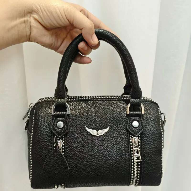 Hot Selling New Black Lychee Pattern Women's Crossbody Handbag Bucket Bag Designer Bags