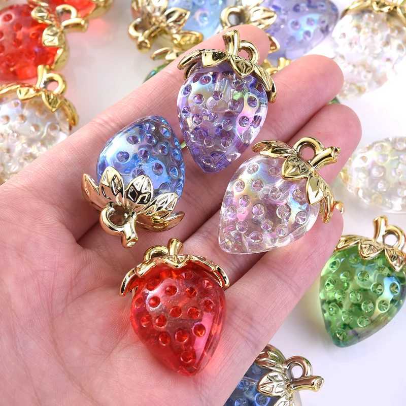 10Pcs 23x32mm Transparent Acrylic Charm Pendant Colorful Sterry Pendant For Handmade Earrings Necklace DIY Jewelry Making XJ250607