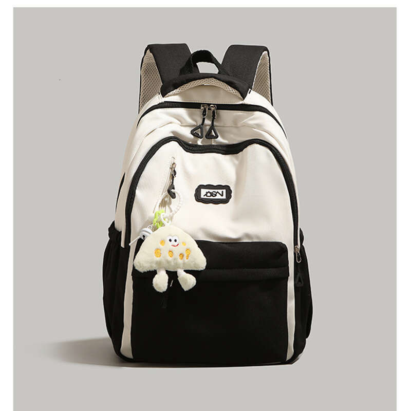 High-End Color-Block 2025 New Model Women, Middle School and College Students, Large Capacity Backpack for Short Trips