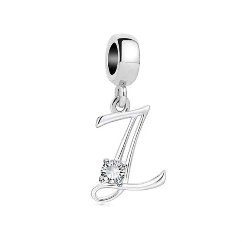 New Arrivals Original English Alphabet A-Z 26 Letter Trinket Dangle Charm Bead Fit 925 Sterling Silver Bracelet DIY Jewelry GiftXJ250607