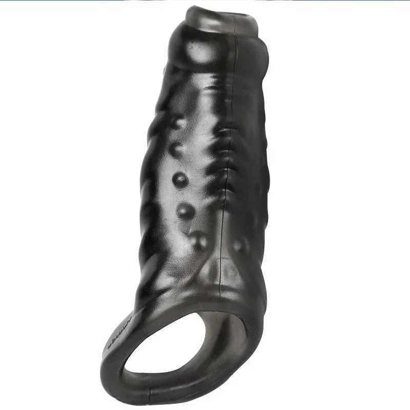 New Reusable Penis Sleeve Glans Penis Enlarger Extender Delay Ejaculation Cock Ring Sex Toys for Men Couples XJ250607