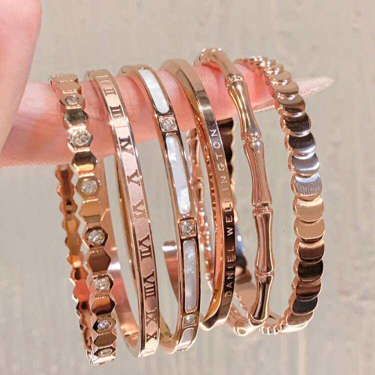 2025 New Zircon Light High-end Sense Temperament Bracelet Niche Design Jewelry with gift box