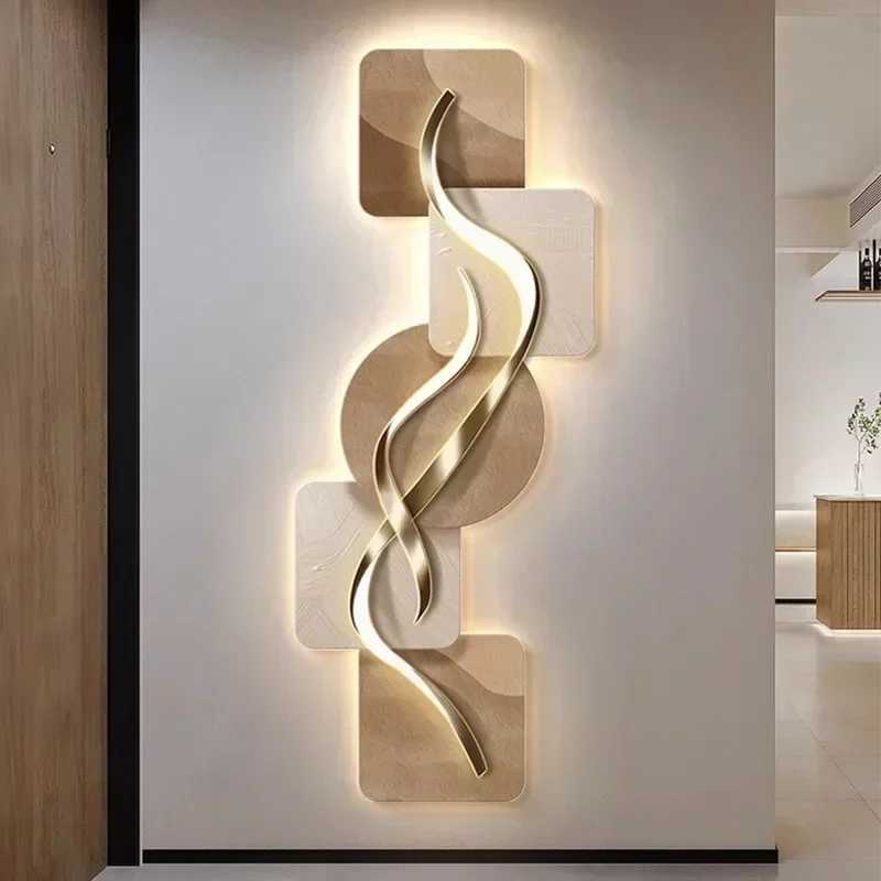 Modern Wall Lamp Entrance Decor Painting Nordic Living Room Blackground Bedroom Bedside Lighting LED Minimalist Hanging Painting X250607 - view 3