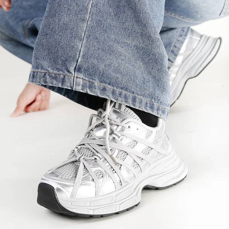 Ddmyoutdoor Men S New Trend Fashion Sneakers Breathable Comfortable Thick Sole Retro Lightweight Sports Lace Up Running Shoes Outdoor Shoes