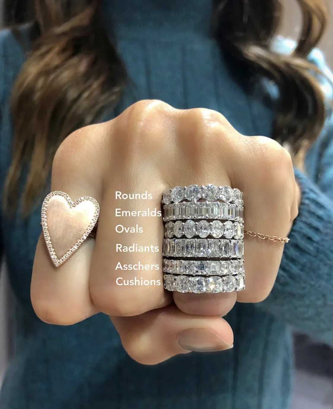 Original BAND Rings Sets for Women Men 925 SILVER PAVE SETTING FULL Simulated Diamond ETERNITY ENGAGEMENT WEDDING Stone RingXJ250606