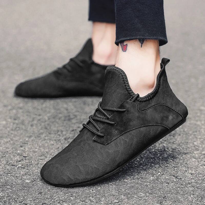 Ddmyoutdoor MAEDEF Men S Casual Flat Lightweight Comfortable Thin Bottom Lace Up Shoe Driving Walking Shoes Footwear Outdoor Shoes