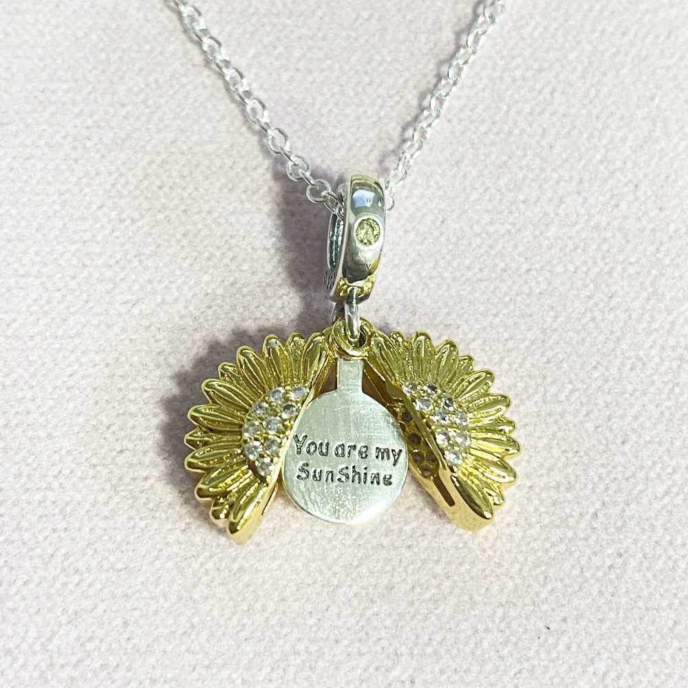 New925SterlingSilverBest Friend Sunflower CharmOfLey925ChainBeadFitOriginalBracelet AccoriesDIYWomenJewelryXJ250607