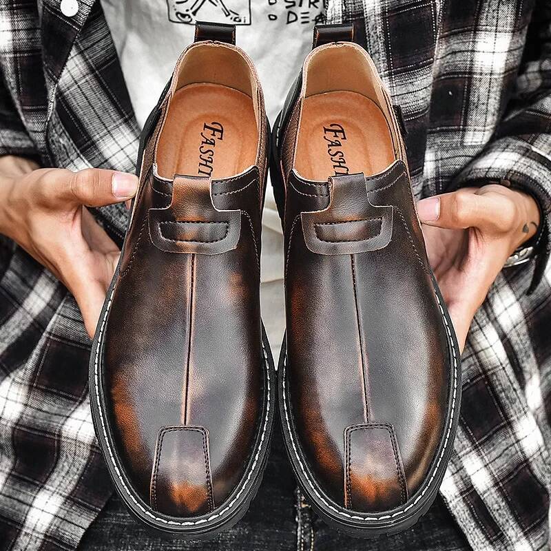 Ddmyoutdoor New Arrival Retro Bullock Design Classic Business Formal Pointed Toe Leather Shoes Men Oxford Dress Shoes New Outdoor