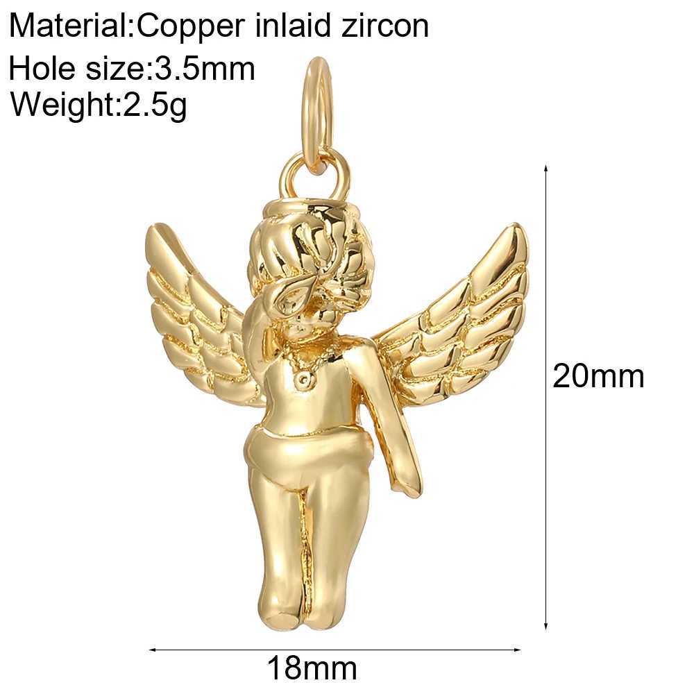 Cute Angel Wings Girl charms for jewelry making Pendant High Quality Dijes Diy gold color Earrings Necklaces Bracelets Keychains XJ250607