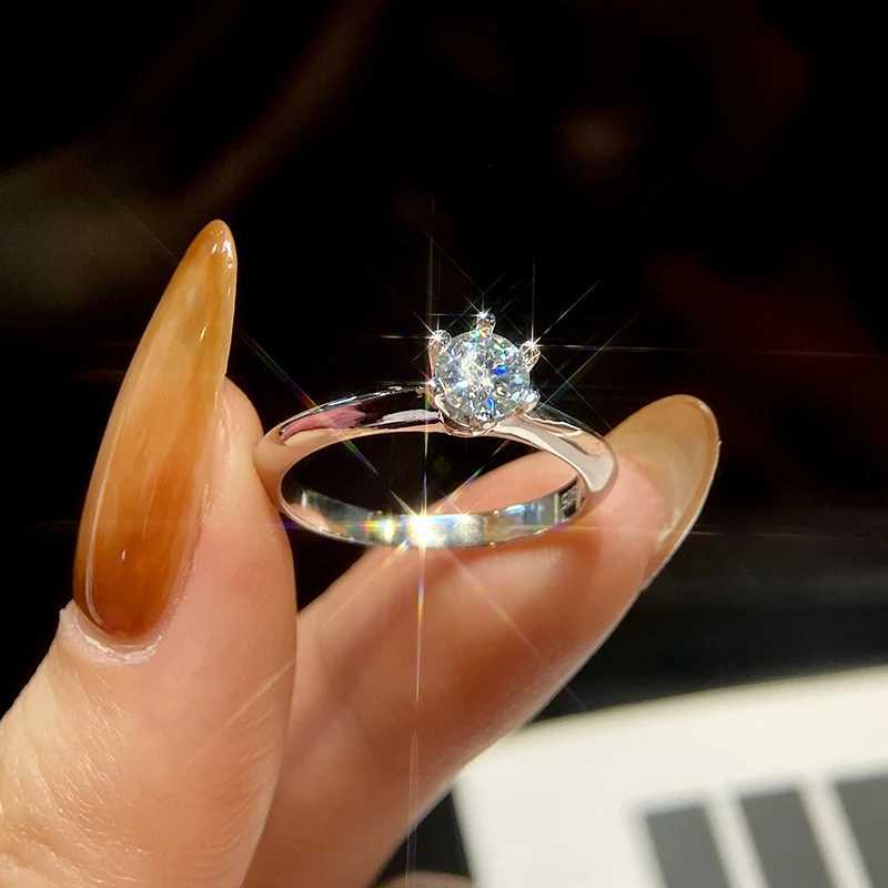 GRA Certified 1-5CT Moissanite Ring VVS1 Lab Diamond Solitaire Ring for Women Engagement Promise Wedding Band High Quality Fine XJ250606