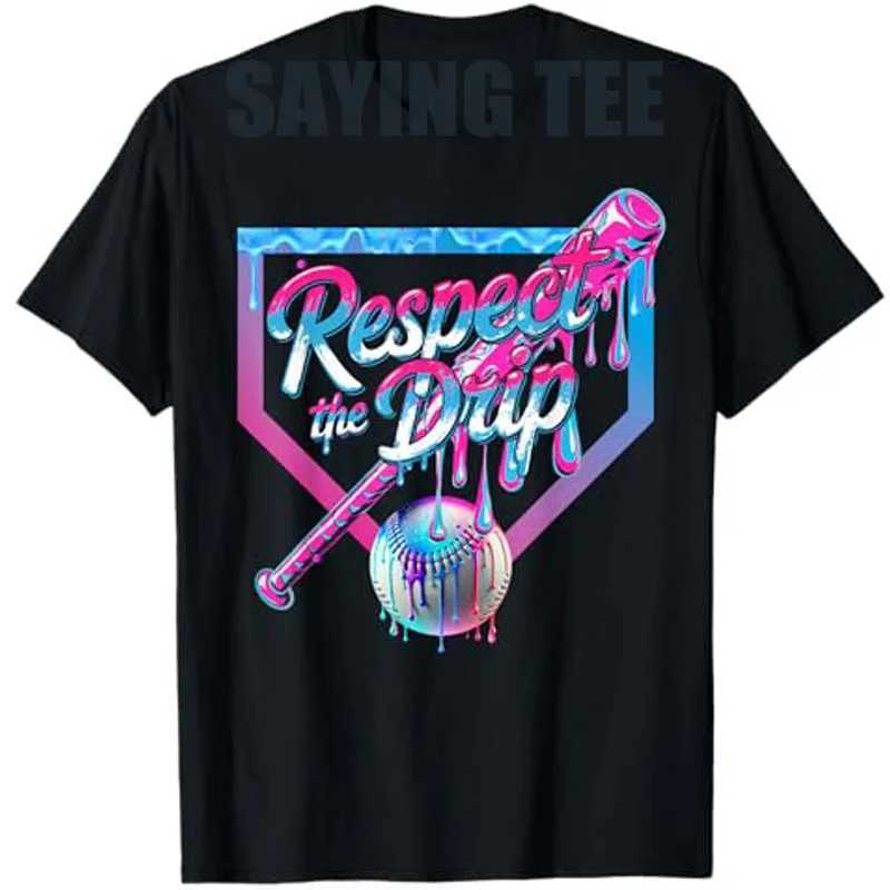 Ice Drip Baseball Bat with Sprinkles Drip Youth Boys Baseball T-Shirt Sons Nephew Fashion Awesome Novelty Gift Y2k T Top X250607