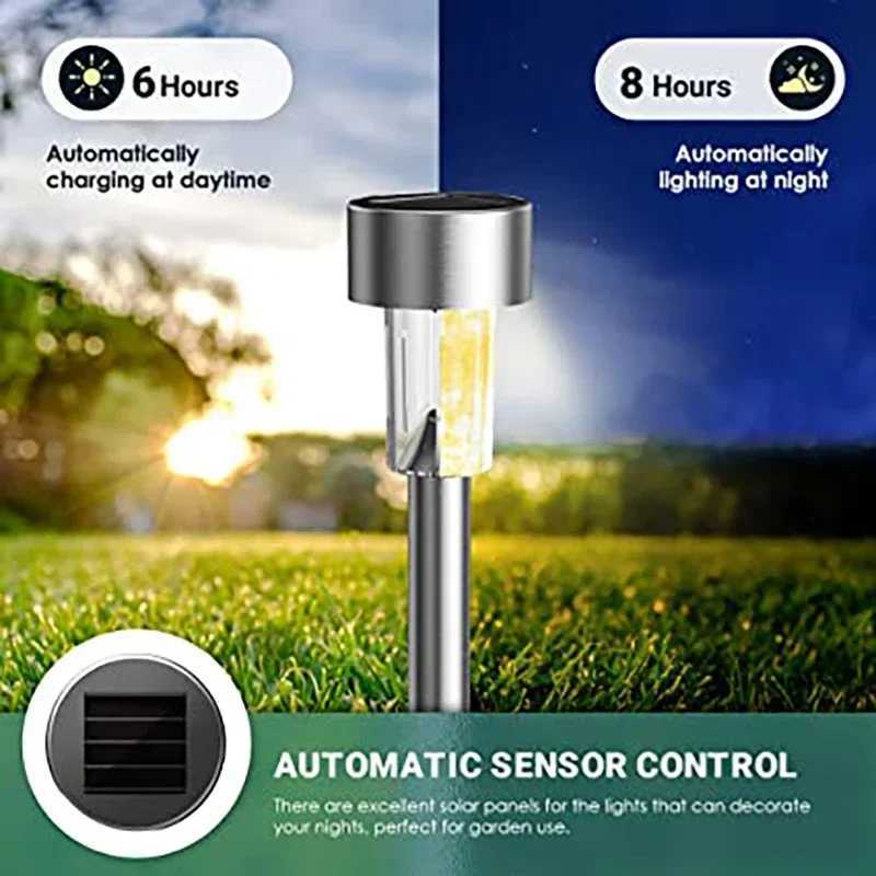 Solar Outdoor Lights Garden Lamp Solar Powered Waterproof Landscape Path Outdoor for Yard Backyard Lawn Patio Decorative W250607