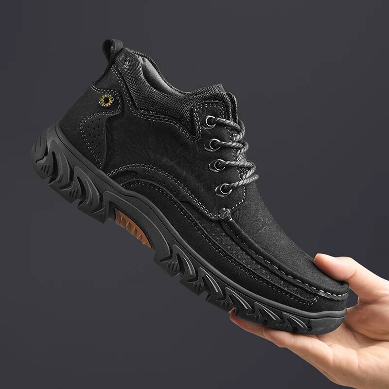 Ddmyoutdoor Genuine Leather Casual Outdoor Climbing Sneakers New Fashion Handmade Retro Leisure Shoe Popular Men Hiking Shoes Outdoor Shoes