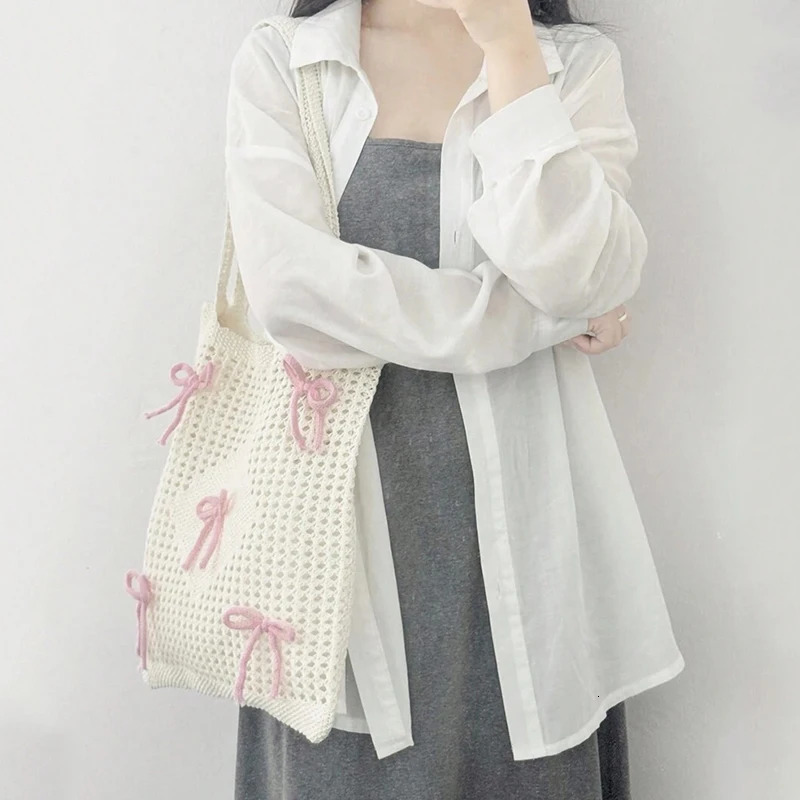 Large Capacity Crochet Beach Tote Bag Women Knitted Shoulder Woven Hobo Hollow Out Handbag for Party Vacation 250605