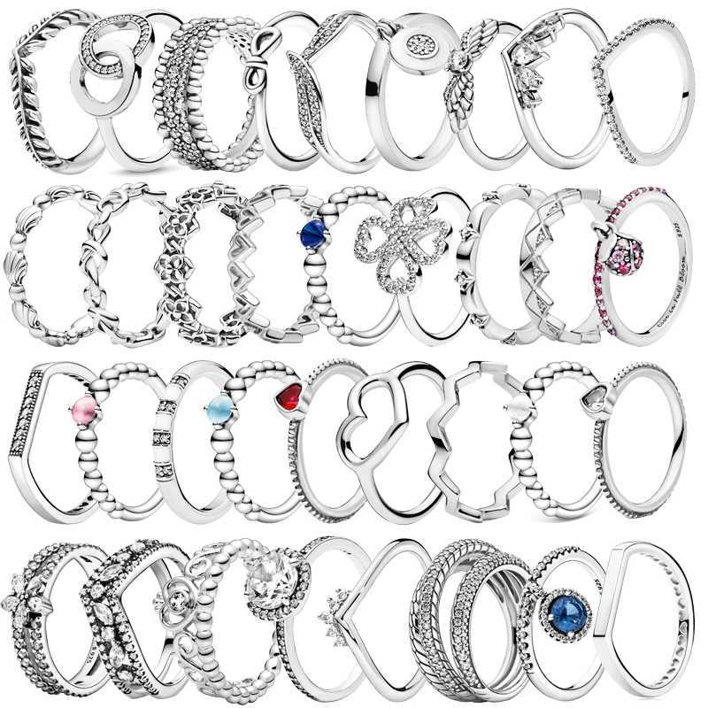 Rings For Women 925 Silver Color Zircon Winding Line Crown Love Ring Engagement Wedding Romantic Valentine Fine Jewelry Gifts XJ250606