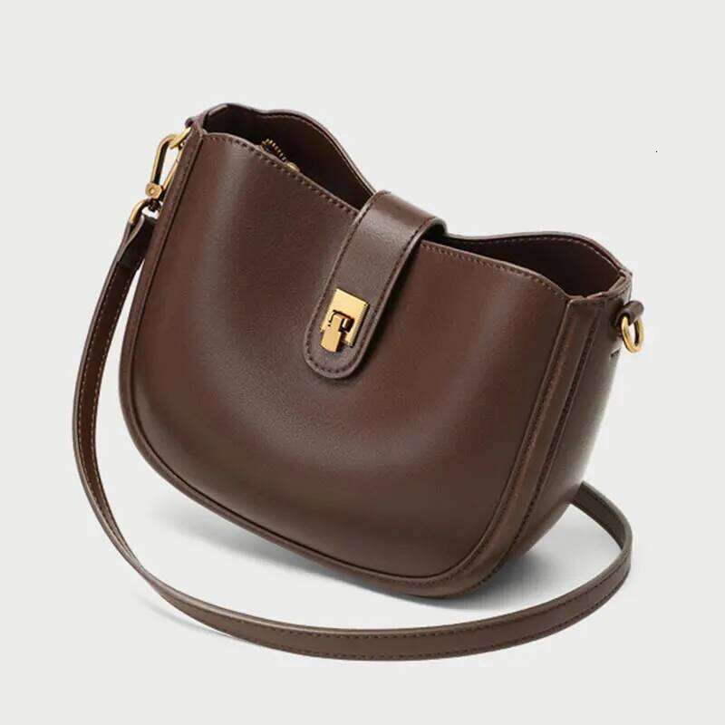 New Cowhide Women Shoulder Bag Designer Retro Genuine Leather Handbags High Quality Women Crossbody Bag