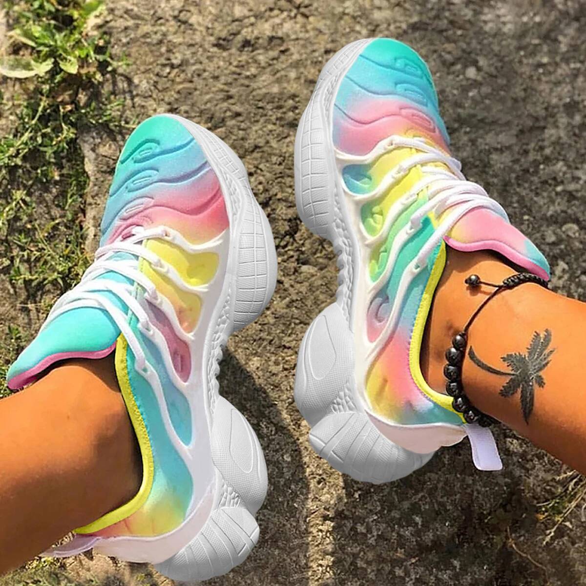 Ddmyoutdoor Ddmyoutdoor New Candy Color Men Transparent Bottom Sneakers Running Women Hiking Couple Autumn Rainbow Sports Shoes Wholesale Outdoor Outd