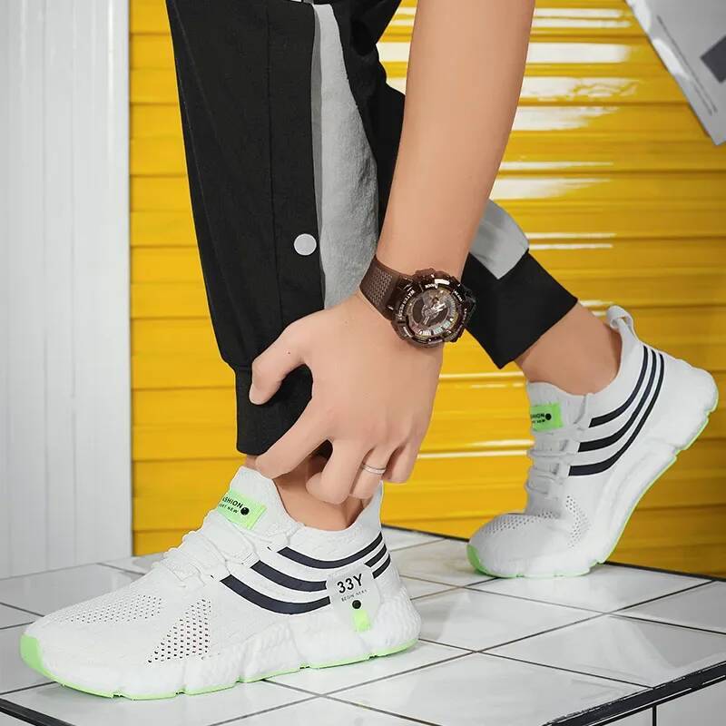 Ddmyoutdoor Men Trendy Sports Outdoor Breathable Platform Soft Sole Tennis Light Lace Up Running Versatile Comfortable Casual Sneakers Shoes Outdoor S