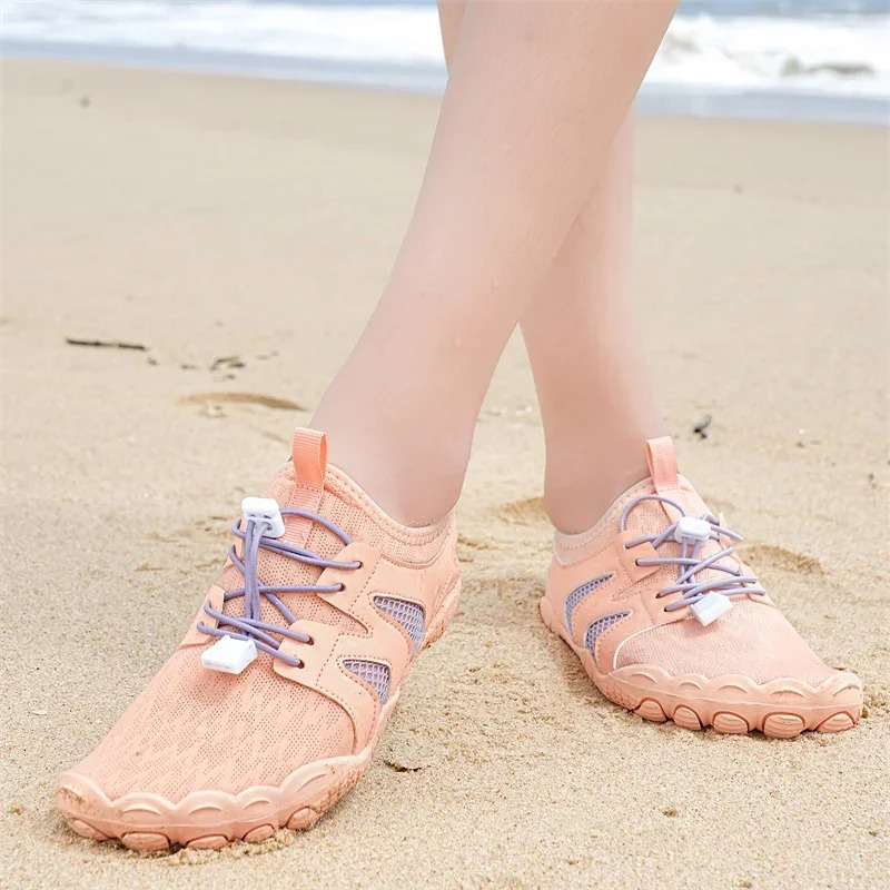 Women Men Water Shoes Upstream Wading Swimming Barefoot Five Fingers Aqua Shoes Beach Seaside Gym Fitness Unisex Sneakers 250605