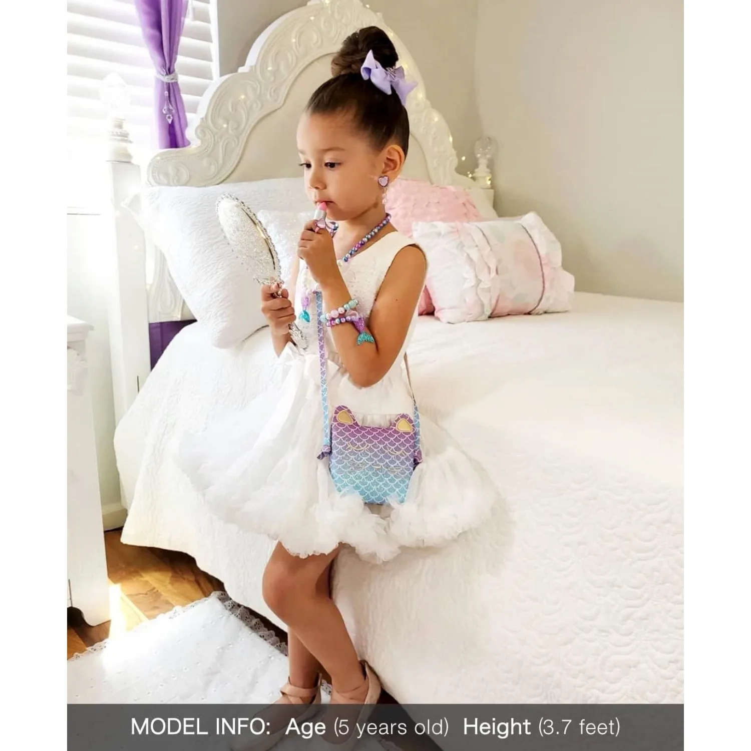 Purse for Little Girls Dress Up Jewelry Pretend Play Kids Accessories Mermaid Gifts 250605