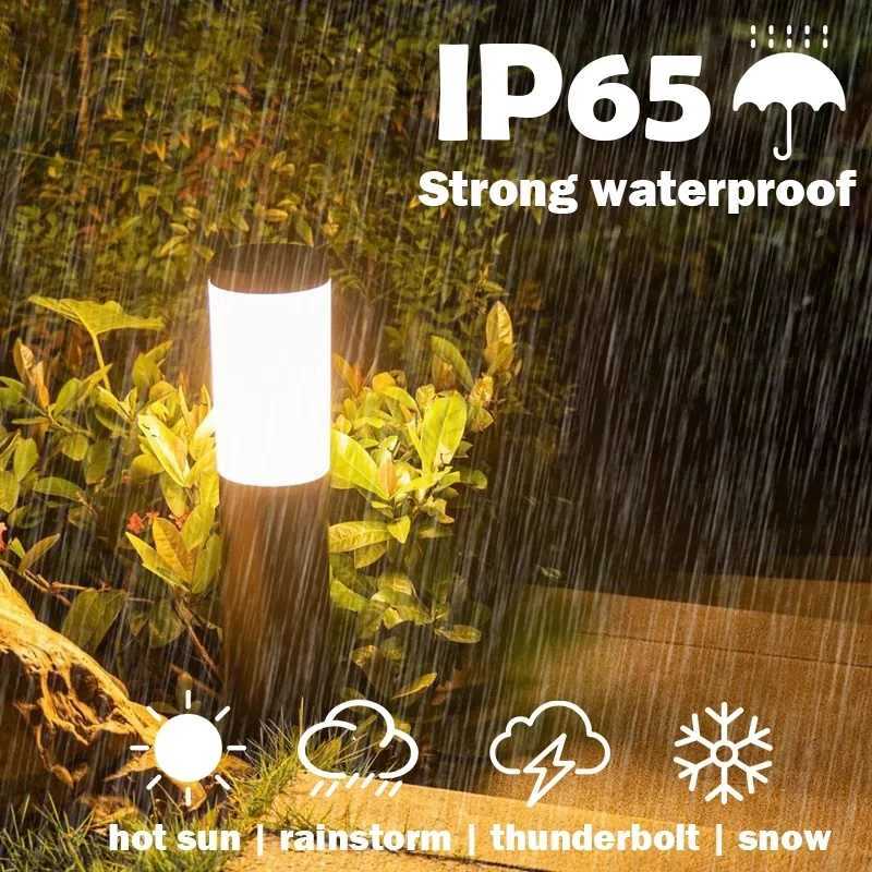 Modern Stainless Steel Solar Pathway Lights Waterproof Outdoor LED Lights Landscape Decorative Lawn Lamps for Garden Walkway XJ250606