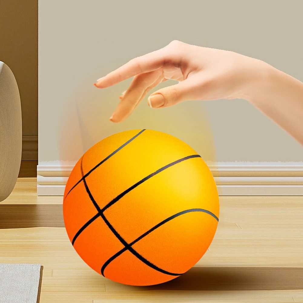 Bouncing Mute Ball Indoor Silent Basketball 24/21/18cm Silent Soft Foam Basketball Child Sports Toy Game Bounce Basket Balls XJ250606