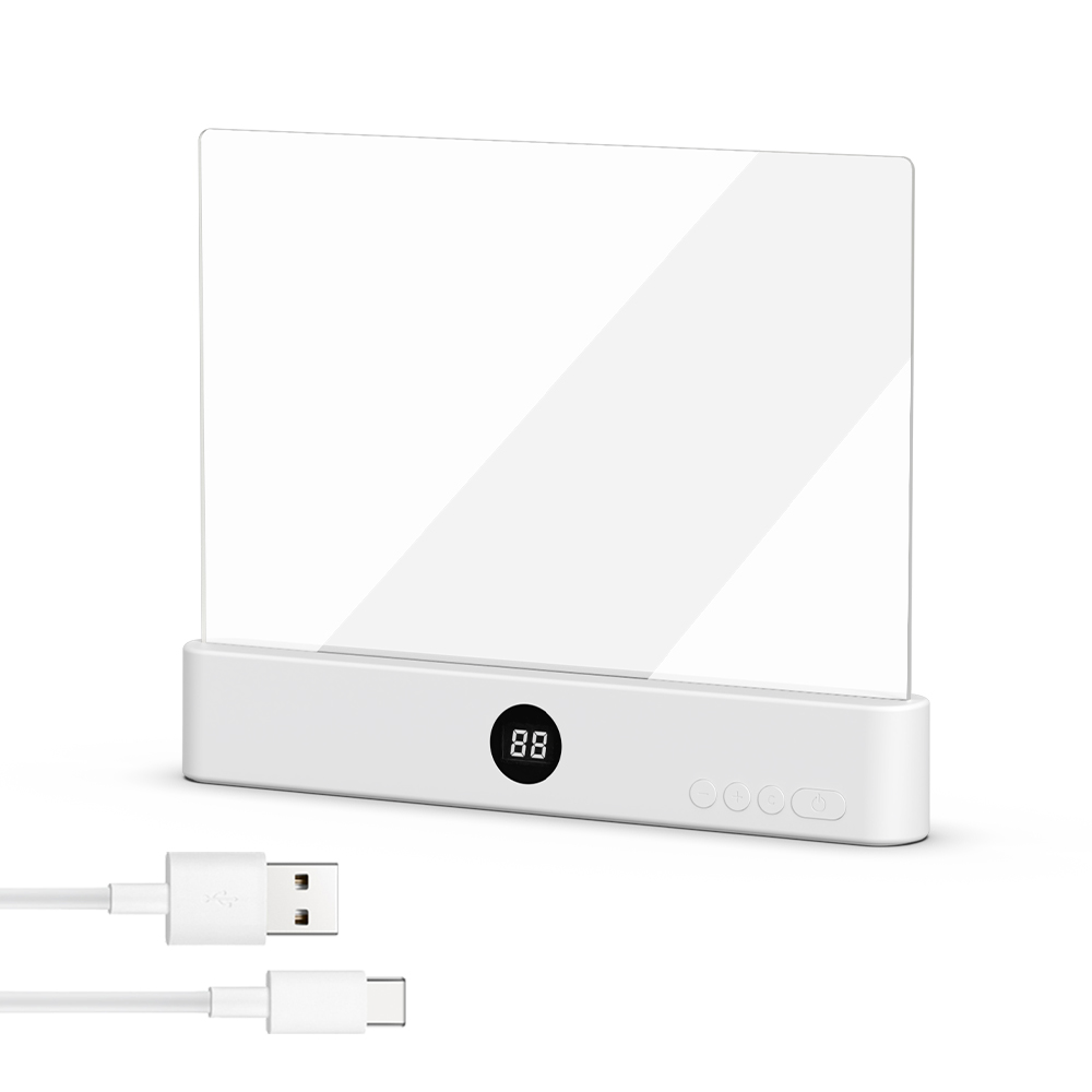 USB Rechargeable LED Book Light 1200mAh 3 Brightness Levels 3000K 6500K Eye Caring Reading Light for Study Office Travel