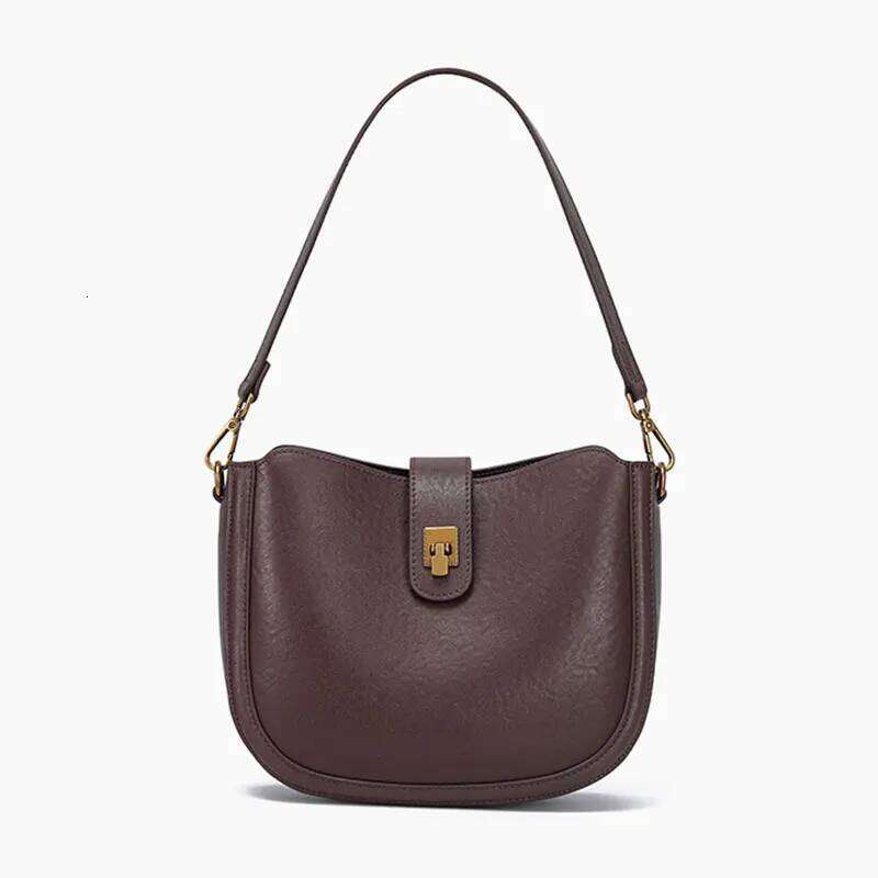 New Cowhide Women Shoulder Bag Designer Retro Genuine Leather Handbags High Quality Women Crossbody Bag
