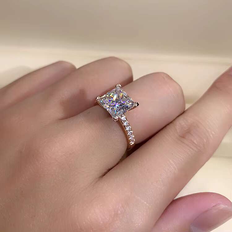Dubai Rose Filled Jewelry Solid Gold Ring Wedding Rings