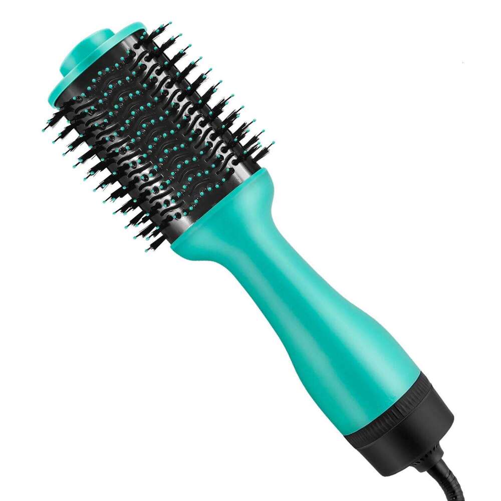 1000W Brush 2 In1 Negative Ion Puffy Rolls Straight Comb Hot Air Hair Dryer
