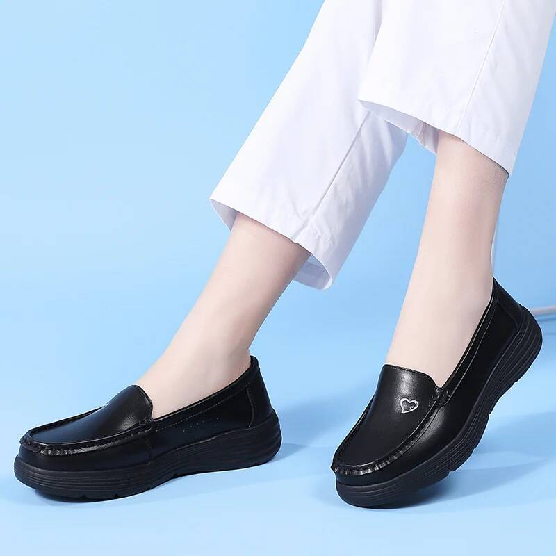 Ddmyoutdoor Ddmyoutdoor New Platform Women S Nurse Summer Soft Sole Breathable Sleeve Feet Loafers Comfortable Work Shoes Zapatos Casuales Outdoor Out