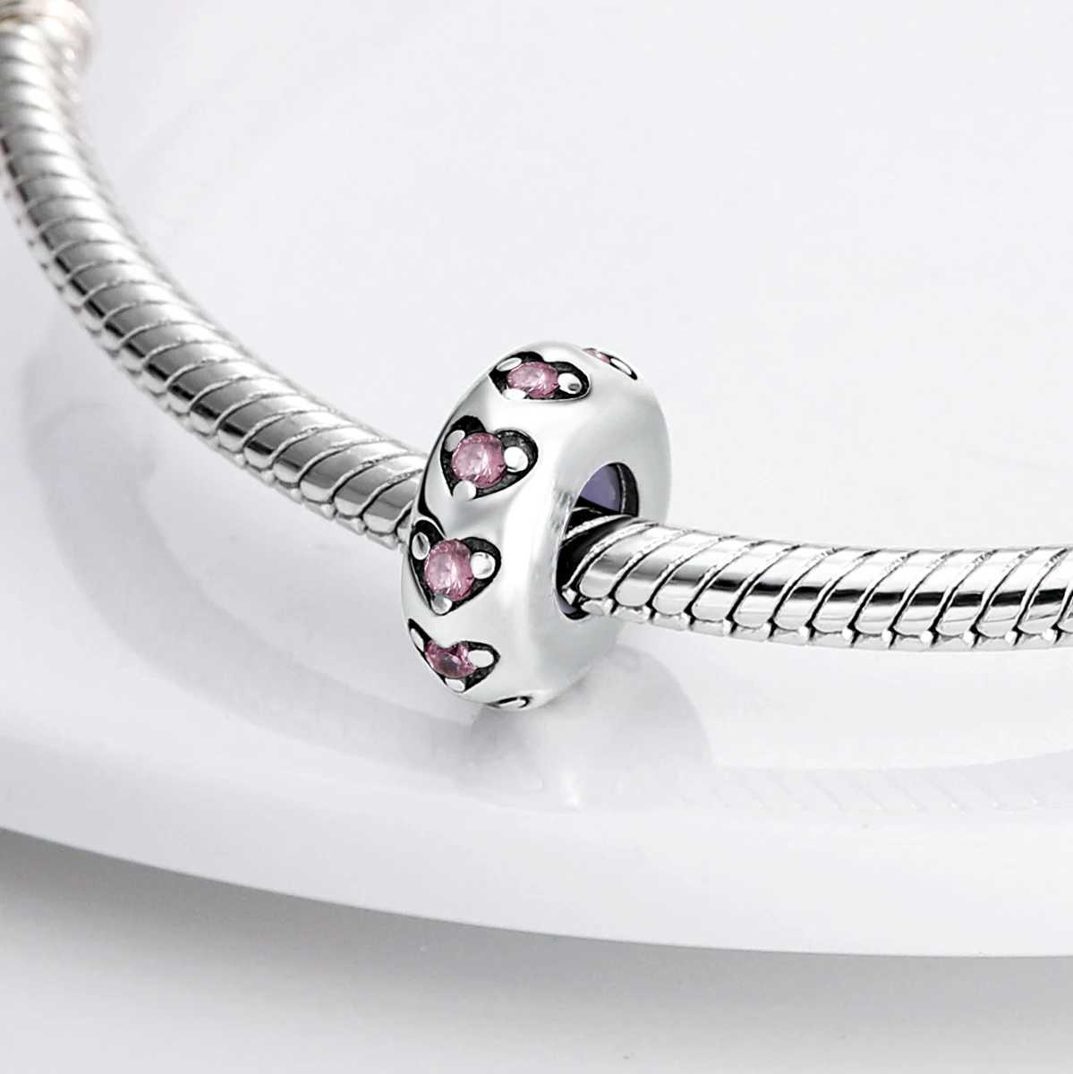 925 Silver Spacer Stopper Clip Charms Chamilia Beads Fit Original Necklace Bracelet DIY Gift Women XJ250607