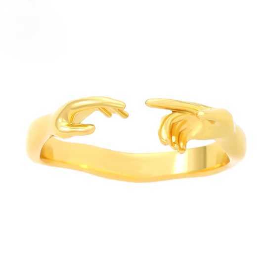 1 Personalized Fashion Adam Hand Adjustable Opening Mens and Womens Ring Name Carving DIY Jewelry XJ250606