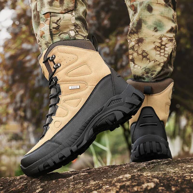 Ddmyoutdoor High Quality Khaki Men S Hiking Top Platform Trekking Shoes Non Slip Training Outdoor Male Boots Botas Masculino Outdoor Shoes