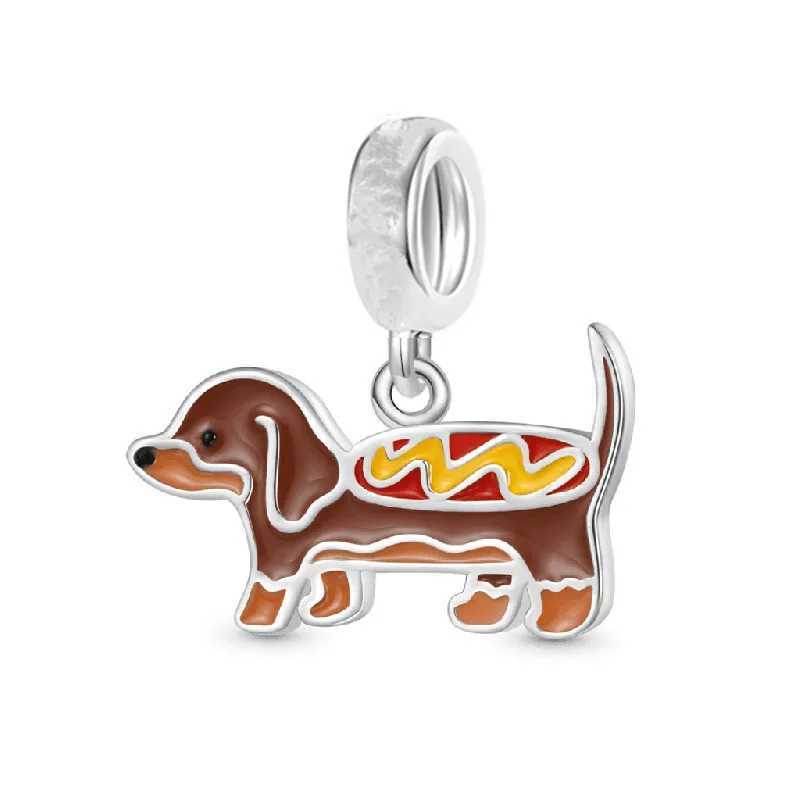 Hot Sale Europeans DIY Making Jewelry Gift Poodle Pet Dog Labr Puppy Dangle Charm Bead Fit Original Silver 925 Bracelet XJ250607