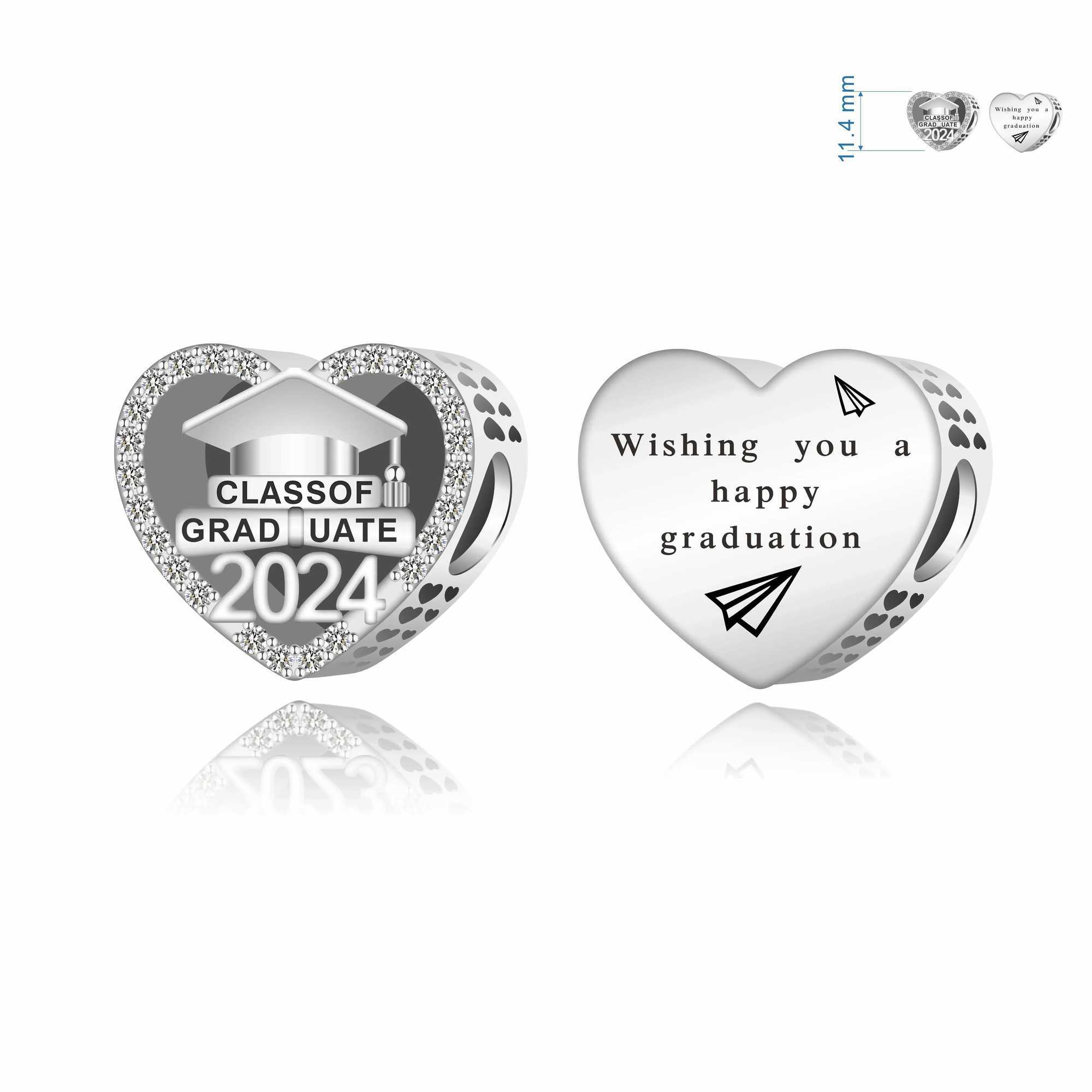 Fit Original Pan Charm Bracelet 925 Silver 2025 Class of Graduate You A Hpy Graduation Bead For Making Berloque New XJ250607