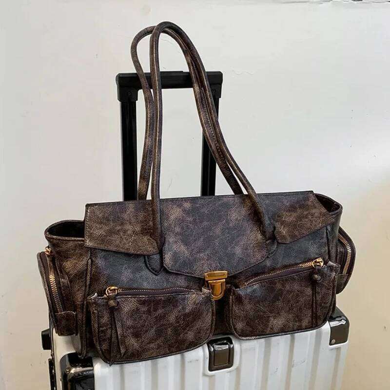 Vintage Underarm For Girl Designer Multi-Pocket Satchels Versatile Motorcycle Bag 2025 Y2k Latest Handbags