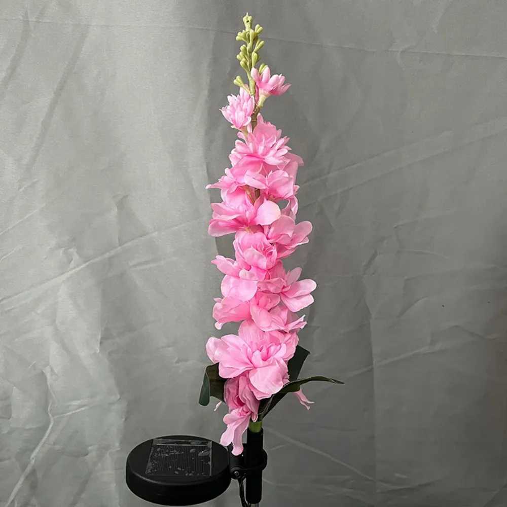 1PC 1Head Solar Powered Swallow Grass Plug-in Lamp available in Pink Blue White and Purple Used for Garden Outdoor Decoration W250607