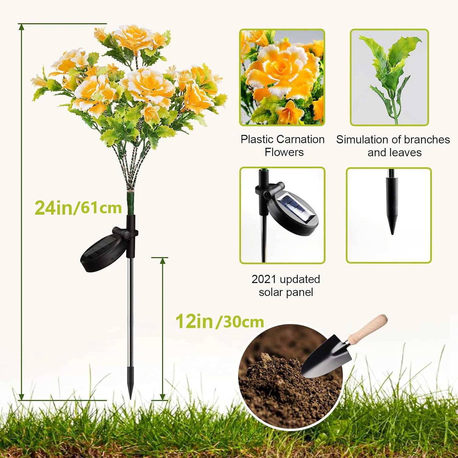 7-head Seaside Flower Solar Garden Light Outdoor Waterproof Simulated Flower LED Decorative Courtyard Lawn Decorative LightXJ250606