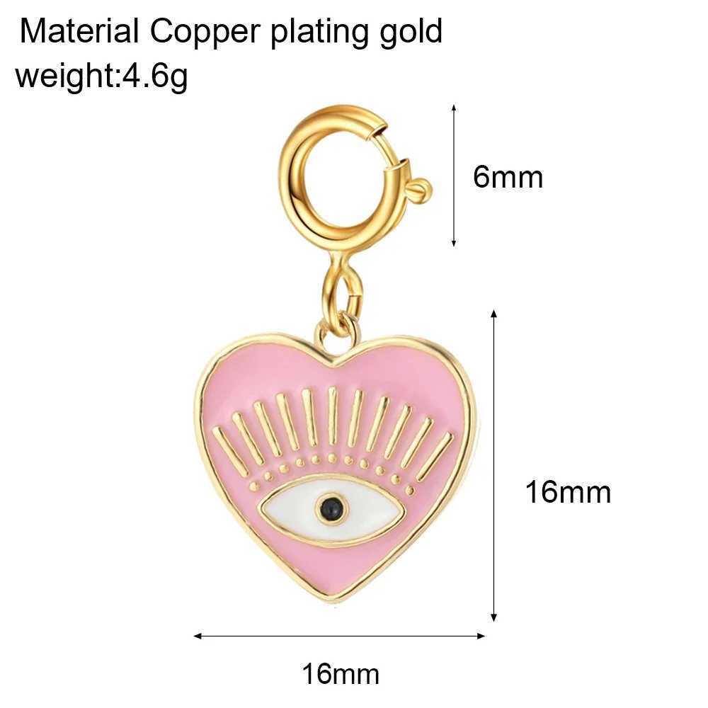 Cute Hearts Starfish Sn Hook Golden Turtle Flower Keychain DIY Earring Necklace Bracelet Charms for Jewelry Making 2025 XJ250607