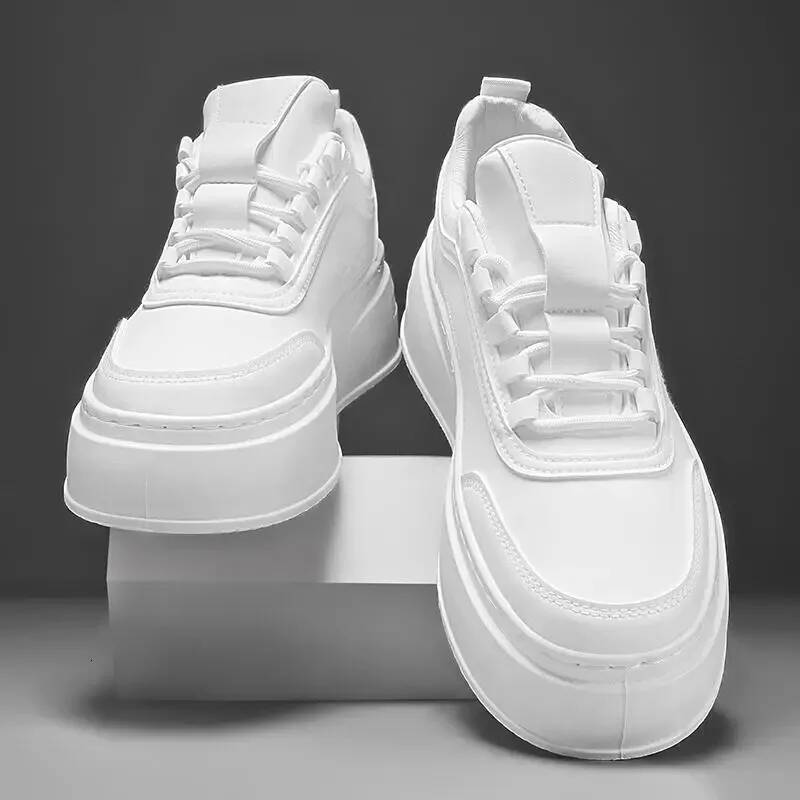 Ddmyoutdoor New Men S Board Thick Sole Elevated Trendy Fashion Casual Shoes Student Four Seasons Little White Outdoor Shoes