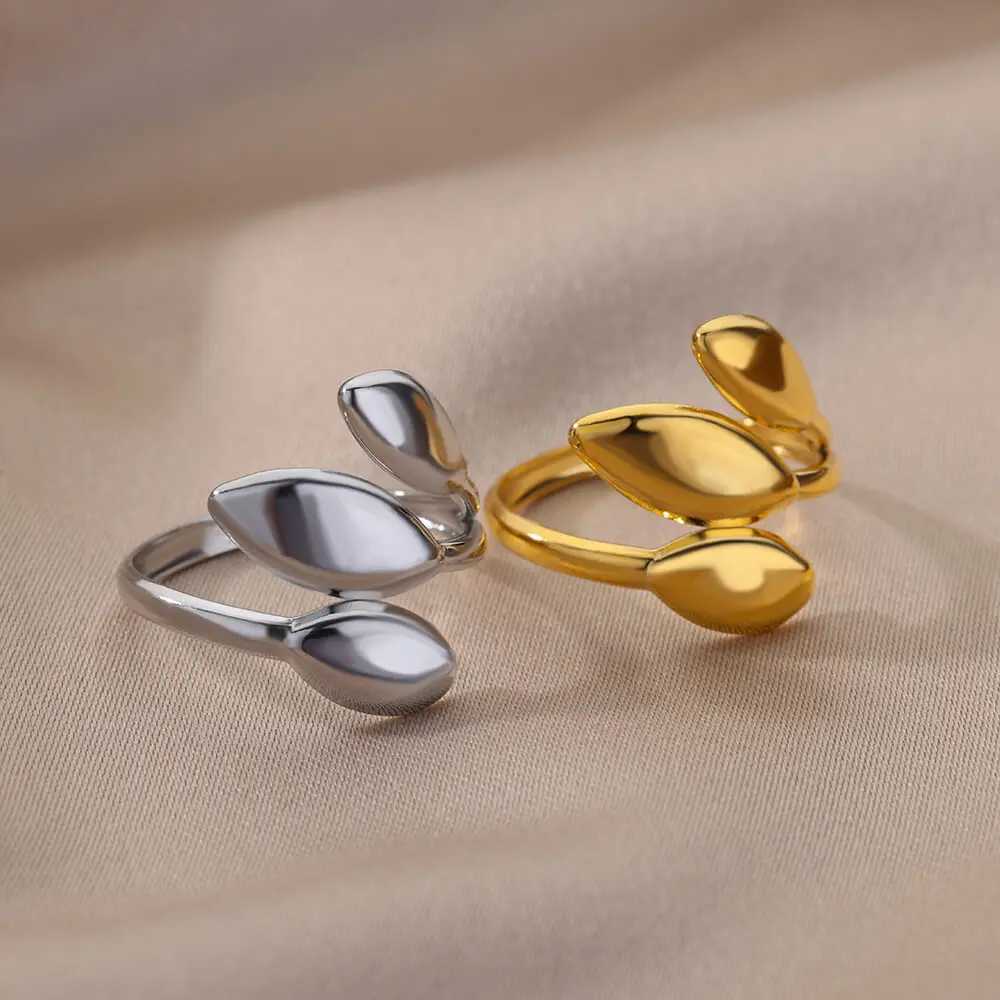 40 Style Rings for Women Stainless Steel Rings Classic Gold Color Adjustable Rings Wedding Aesthetic Jewelry Gift anillos W250606