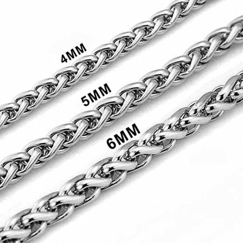HNSP Stainless Steel Twist Hand Chain Bracelet For Men Women Jewelry Accessories Wholesale 3MM-8MM Thick W250606