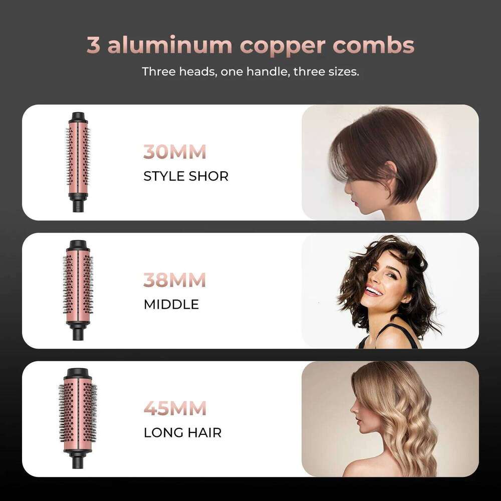 3 In 1 Hot Air Multifunctional Hair Straightening Comb For Household Multi-Size Curling Iron