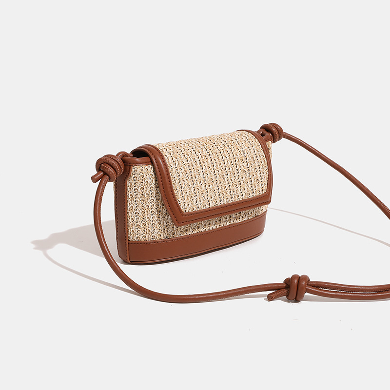 Free Shipping Designer Bags 2025 Summer New Niche High-end Bag Single Shoulder Crossbody Small Luxury Square Bag Fashion Versatile Knot Woven Women 